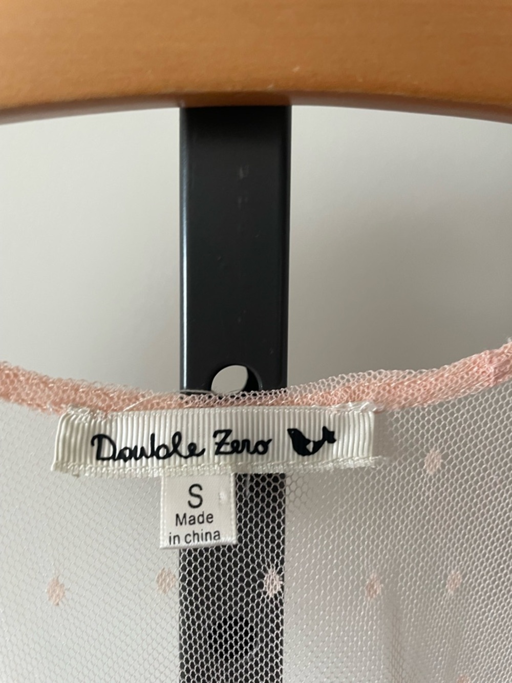 Double Zero Lace Crochet Pink Cotton Swiss Dot Peplum Top Boho Coquette Sheer - Picture 5 of 8